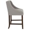 Flash Furniture Carmel Series Grey Fabric/Wood Stool, 24" CH-182020-24-LTGY-F-GG - alternate 6